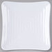 A white square plate with square edges.