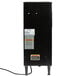A black rectangular Bunn hot beverage dispenser with a cord.