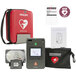 A black bag with a red heart and white text that contains a Philips HeartStart FR3 AED.