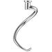 The curved stainless steel hook for a Waring Luna countertop mixer.