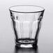 A clear Duralex Picardie glass tumbler.