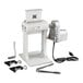 A white Backyard Pro electric meat tenderizer machine with a black label.