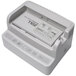 A white Zoll Single Bay Charging Station with a lid and buttons.