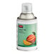 A close-up of a Rubbermaid Microburst 9000 aerosol air freshener refill can with a mango on the label.