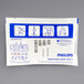 A white package with blue text and images that reads "Philips Smart Pad II" for adult and child use.