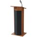 Oklahoma Sound 111PLSMO Power Plus Lectern with Sound - Assembled, Medium Oak Finish
