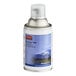 A can of Rubbermaid Microburst air freshener spray with a white background.