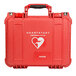 A red plastic Philips watertight case for HeartStart AEDs.