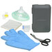 A Philips Fast Response Kit for HeartStart FR3 AEDs with gloves, scissors, and a mask.