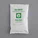 A white bag with green text that reads "Polar Tech Ice Brix Biodegradable Cold Pack" containing ice brix.