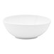 A white oval tall porcelain bowl with a 10 oz. capacity.