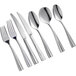 An Acopa Ridge stainless steel bouillon spoon.
