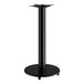 A black Lancaster Table & Seating cast iron table base on a white background.