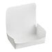 A white Fold-Pak Bio-Pak Dine take-out box with the lid open on a white background.