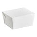 A white Fold-Pak Bio-Pak Dine take-out box with a lid.