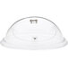 A clear plastic dome lid with a metal handle for a Cal-Mil Gourmet Tray.