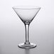 An Anchor Hocking martini glass with a long stem.