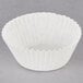 A white paper Hoffmaster fluted baking cup.