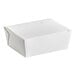 A white Bio-Pak Dine take-out box with a lid.