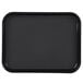 A black Cambro Polytread non-skid serving tray.