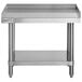 A Regency stainless steel equipment stand with undershelf.