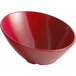 A case of 12 crimson slanted melamine bowls.