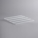 A white metal grid shelf for an Avantco deli case.