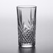 An Arcoroc highball glass with a diamond design.