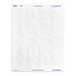 A white rectangular sheet of Avery asset labels with blue rectangular borders.