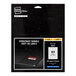 A package of white Avery PermaTrack asset labels with black text on white labels.
