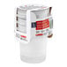 A package of 3 translucent plastic Cambro food storage containers with lids.