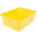 a yellow plastic container with a lid