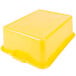 a yellow plastic container with a lid