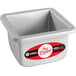 A silver square metal Fat Daddio's mini cake pan.