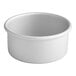 A Fat Daddio's round anodized aluminum cake pan with straight sides.