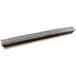 A Carlisle hardwood push broom head with gray flagged polypropylene bristles.