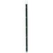 A long green and black Metro metal pole with holes.
