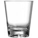 a clear glass with a white background