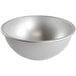 A silver hemisphere cake pan.