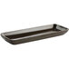 A black rectangular Mercury platter with a dark brown finish.