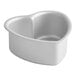 A Fat Daddio's heart shaped cake pan on a white background.