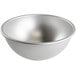 A silver hemisphere cake pan.