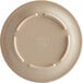 An Acopa Foundations tan melamine plate with a narrow rim.