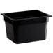 A Vigor black polycarbonate food pan.