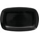 A black rectangular platter with a white spot.