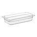 A clear plastic Vigor food pan.