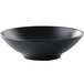 A black bowl with a white background.