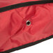 An American Metalcraft red nylon pizza delivery bag with a zipper.