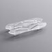 A clear plastic Vigor food pan drain tray with handles.