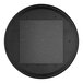 A round table top with a textured dark finish and a central square mounting plate.